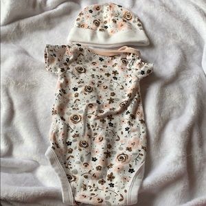 Beanie and onesie set